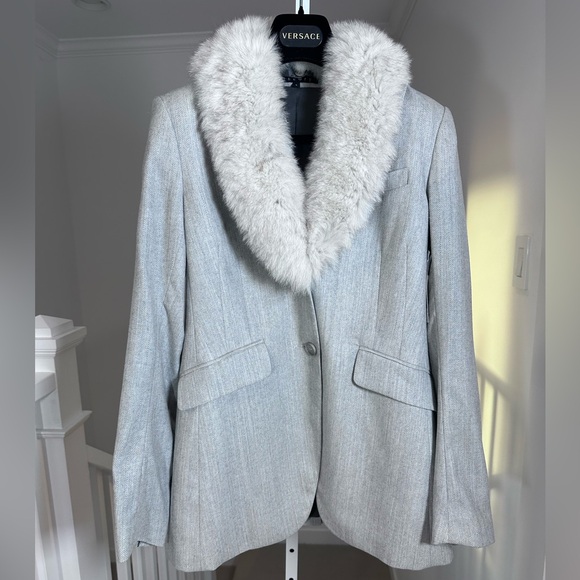 NWT Theory SUIT Gray wool blazer & pants w/ Sze 6 $1100 Retail - Picture 4 of 14